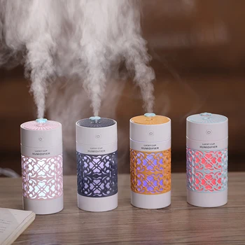 

Lucky Cup Mini Air Humidifier Ultrasonic Aromatherapy Diffuser Three In One Lamp Fan Humidifier Usb For Car Room