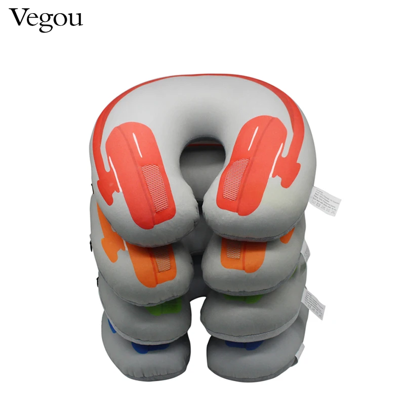 Vegou Brand Unique Headphone Simple Travel Pillow U Shaped Neck