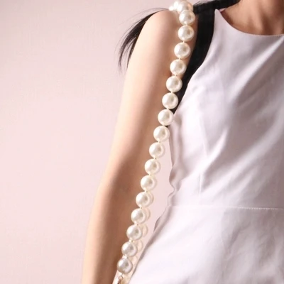 25mm Pearl Bag Strap Beaded Design Bag Handle Belt Women Handbag