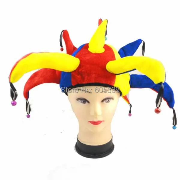 Вечерние украшения DIY красочные для Хэллоуина Клоун шляпа с маленьким колокольчиком Забавный костюм мяч