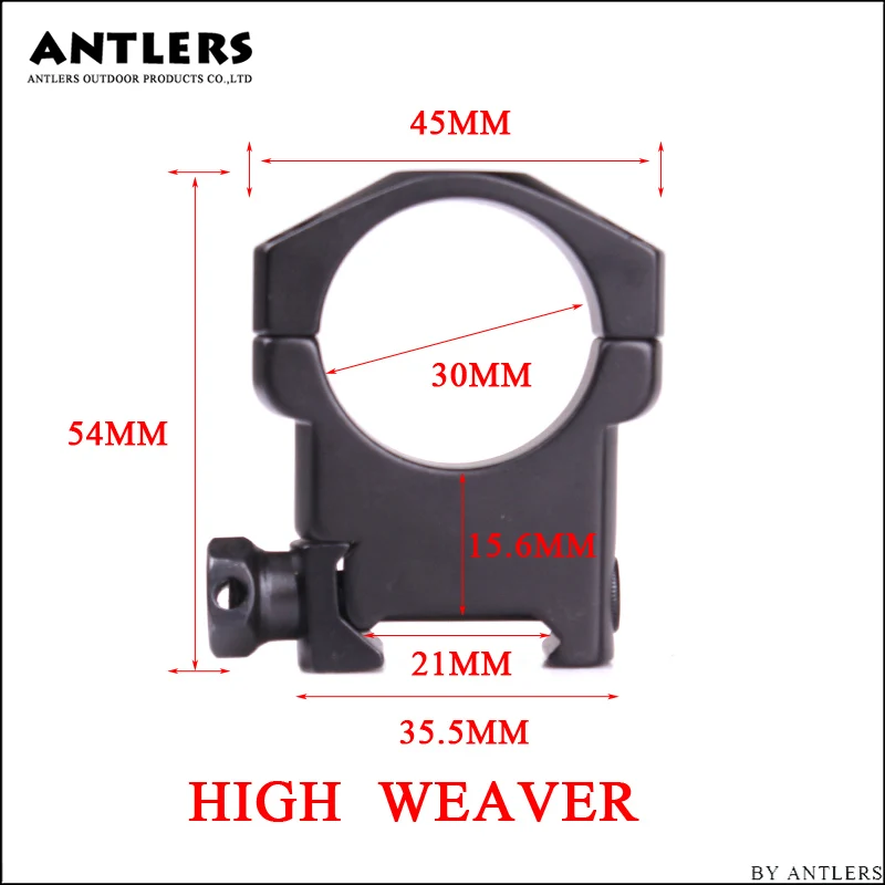 HIGH WEAVER Тактический 30 мм Riflescope крепление кольцо высокая средняя низкая высота Вивер Пикатинни крепление кольцо кронштейн 21 мм база подходит для Aimpoint - Цвет: HIGH WEAVER