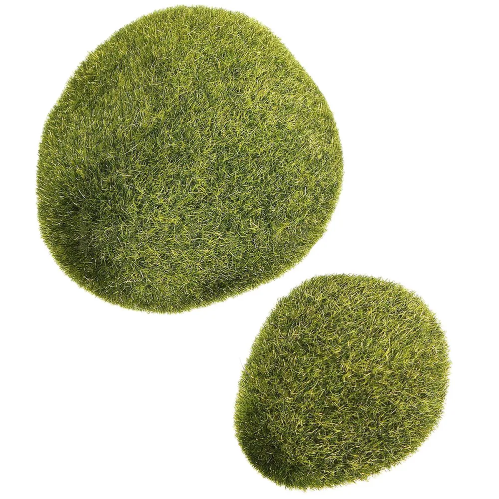 1pc artificial green moss ball fake stone simulation plant DIY decoration for shop window hotel home office plant wall decor 29