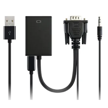 

2018 New VGA Male to HDMI HD Video Converter Cable Output 1080P HD+ Audio TV AV HDTV Video Cable Converter Adapter