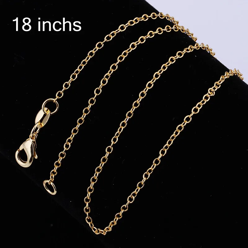

Min.order $10 (mix order) Wholesale Fashion Jewelry Women 1mm Gold-color "O" chain necklace 18" pendant necklaces chain AC003