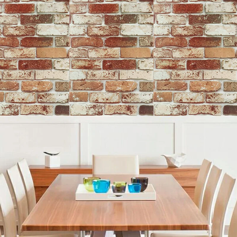 3D Red Brick Wallpaper For Living Room Bedroom Kitchen TV Background Art Wall PVC Removable Self Adhesive Wall Papers Home Decor 3D Red Brick Wallpaper For Living Room Bedroom Kitchen TV Background Art Wall PVC Removable Self Adhesive Wall Papers Home Decor