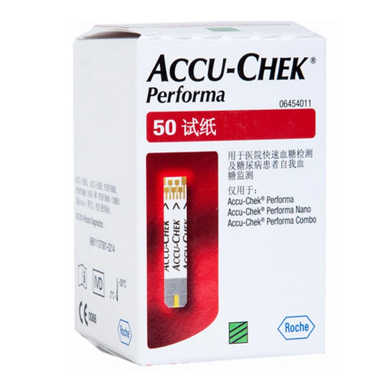 Hot Sale Accu-Chek Performa Blood Glucose Meter Test Strips 50pcs with Expiry 02. 2018 + Free Lancets 50pcs For Health Care-2