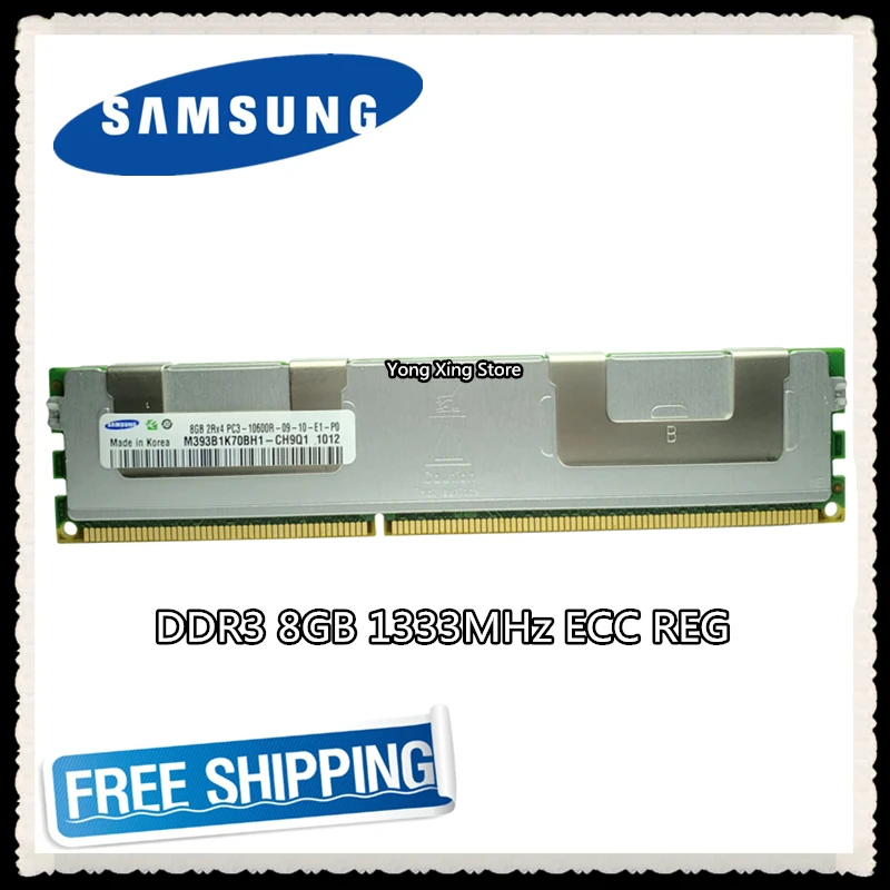 Серверная память Samsung DDR3 8 Гб 16 PC3 10600R 1333 МГц ECC REG ОЗУ DIMM 240pin 10600 8G