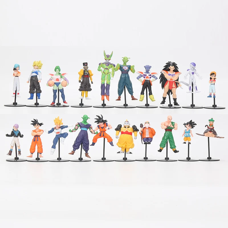 20 шт./компл. аниме Dragon Ball Z toys GT экшн фигурки сумасшедшие вечерние 10 см клетка Freza son
