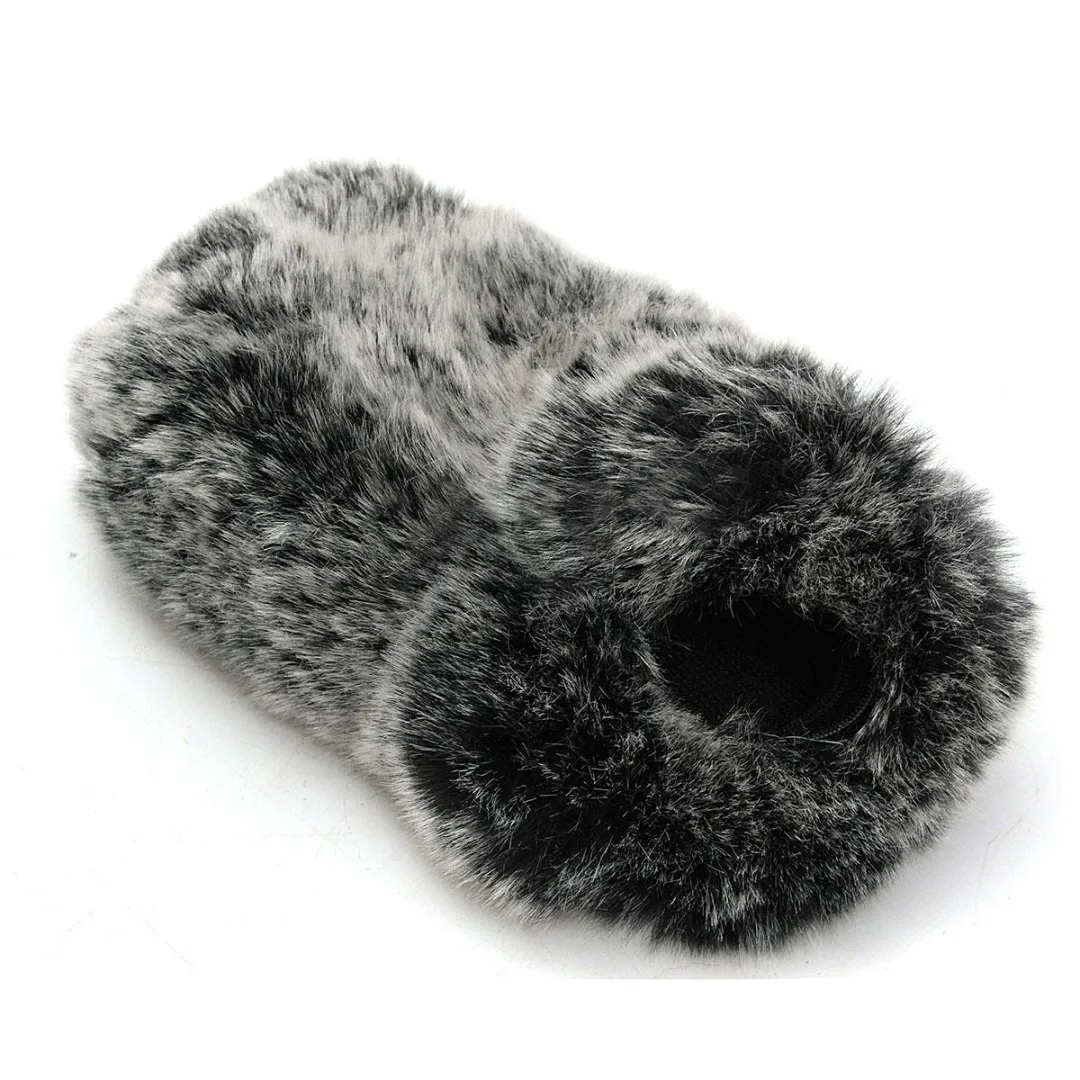 Mayitr 1pc Outdoor Furry Microphone Windshield Grey Black 17cm Mic Windscreen Wind Cover Muff Fit For Rode VideoMic PRO