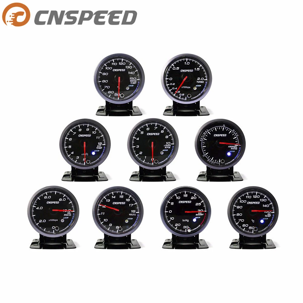 Najtaniej Darmowa wysyłka 2.5 cal 60MM wskaźnik samochodowy ciśnienie oleju termometr do wody temperatura oleju napięcie Turbo Boost spalin temp gauge miernik samochodowy