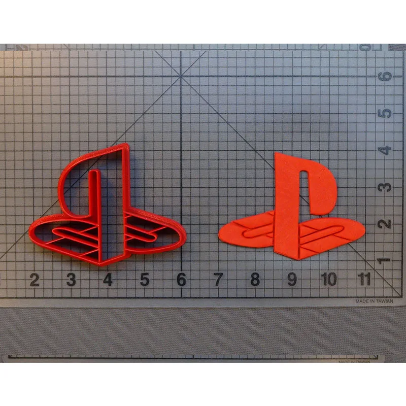 Playstation Logo формочка для печенья на заказ с 3D принтом помадка для кекса инструменты для украшения торта cortadores de Fondant - Цвет: Playstation 2 inch