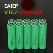 Электронные продукты EAIEP US18650VTC7 18650 3300 мАч, перезаряжаемые литиевые батареи большой емкости, мобильный аккумулятор, 10 шт.