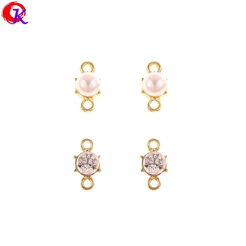 

Cordial Design 100Pcs 6*12MM Jewelry Accessories/Earring Connectors/Imitation Pearl & Rhinestone/DIY/Hand Made/Earring Findings