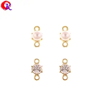 

Cordial Design 100Pcs 6*12MM Jewelry Accessories/Earring Connectors/Imitation Pearl & Rhinestone/DIY/Hand Made/Earring Findings