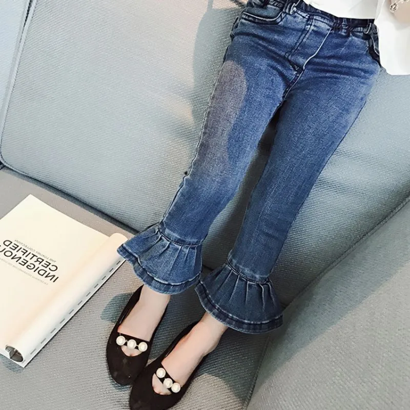 2018 New Children Spring Flare Pants Baby Boys Girls Casual Solid Denim Comfortable Pants with