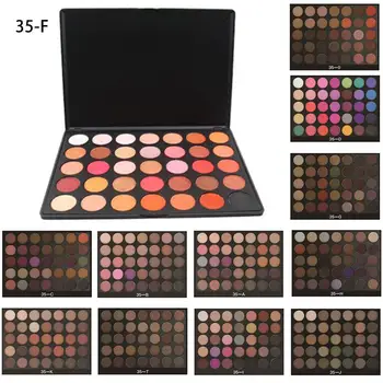 

35Color Eyeshadow Palette Matte Glitter EyeShadow Diamond Shimmer Eye Primer Luminous Eye Shadow Women Gift Smoky/Warm Color-Q