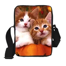 Милые животные женские сумки-мессенджеры цветок кошка печать дети крест тела сумка для девочек повседневные сумки через плечо Mujer сумки подарок