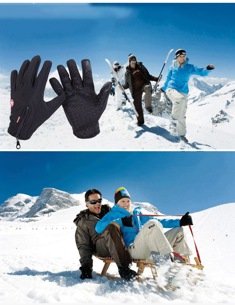 Femmes hommes gants de Ski Snowboard gants hiver moto equitation непроницаемая neige coupe-vent Camping loisirs moufles nouveau