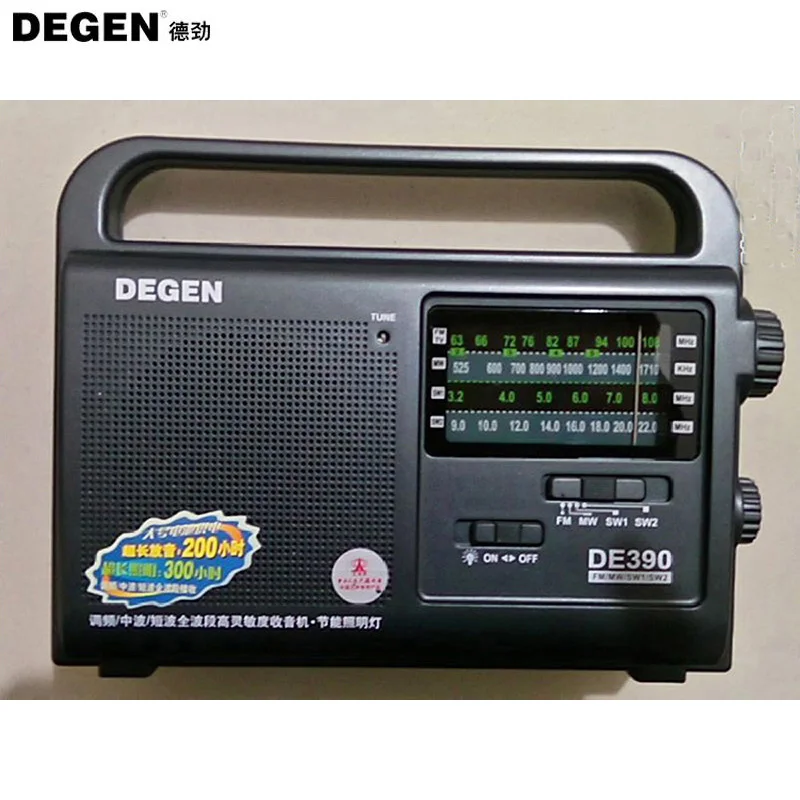 Новый портативный Радиоприемник DEGEN DE390 FM стерео/MW/SW DSP цифровой приемник | Радиоприёмники -32757581015