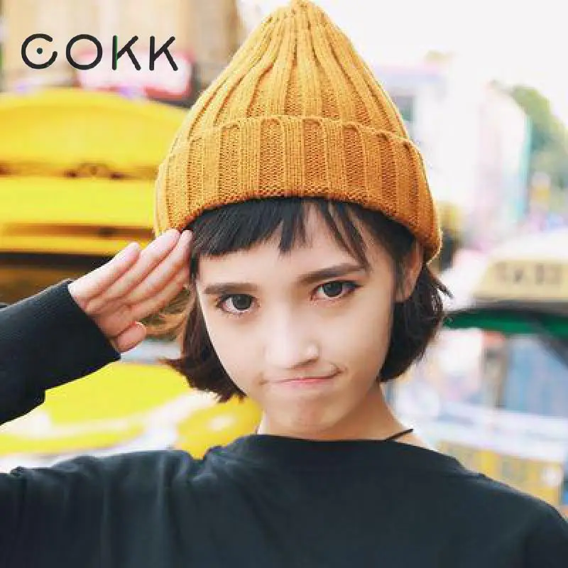 COKK Winter Hats for Women Men Beanies Knitted Solid Cute Hat Girls Autumn Female Beanie Caps Warmer Bonnet Ladies Casual Cap