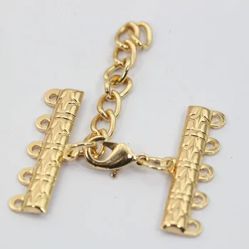 

Adjustable Jewelry Necklace Clasps 3-10 Layers New Jewelry Clasps with Extension Fit African Jewelry Free Shipping JC032