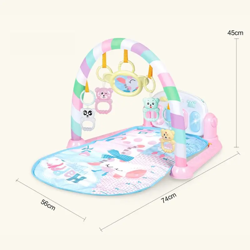 Детские игровые коврики кукла младенца с пианино для новорожденных раннее развитие ребенка активности игрушки тренажерный зал музыка