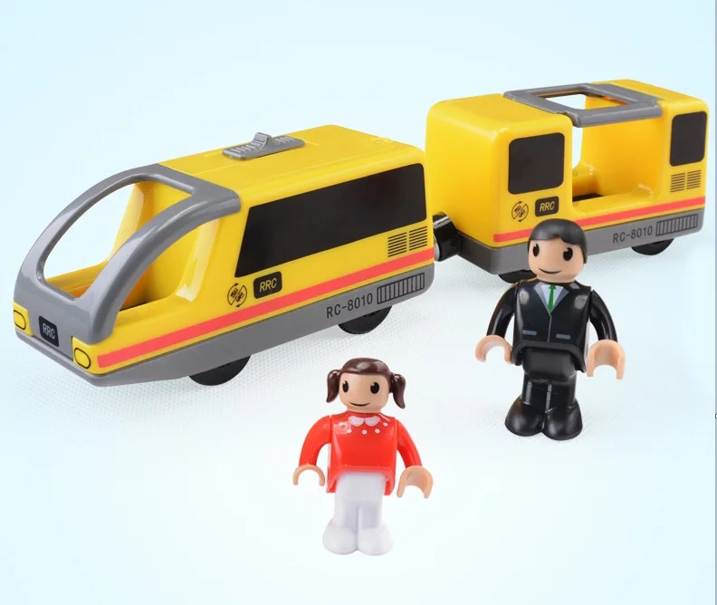 Treno magnetico in legno con locomotiva ed accessori