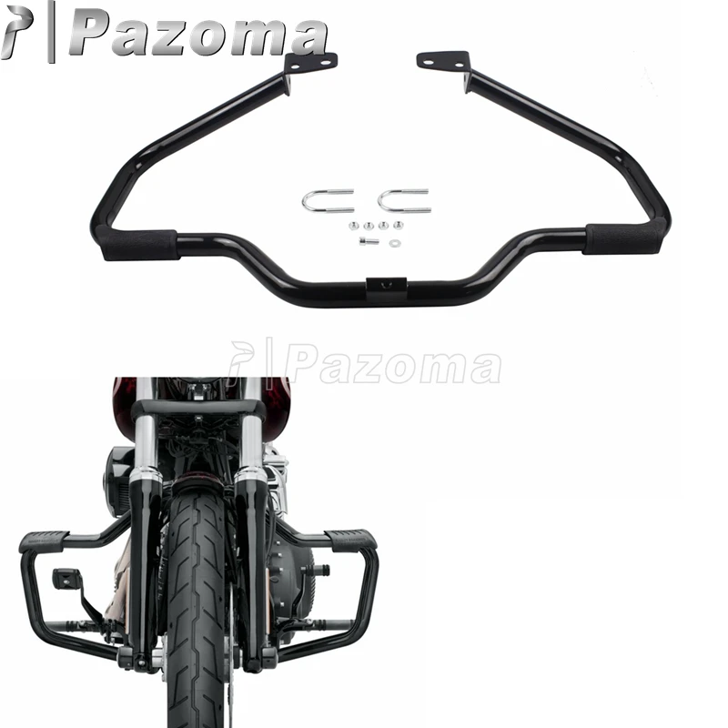 

Black Motorcycle Highway Engine Guard Crash Bars Protection For Harley Dyna Street Bob FXDB Fat Bob FXDF Low Rider Super Glide