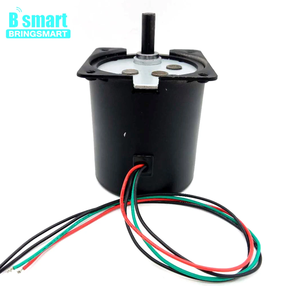 

Bringsmart 220V Slow Speed Permanent Magnet Synchronous Micro Electric Motor 40W Reversible Large Moment of Force Gear 70KTYZ