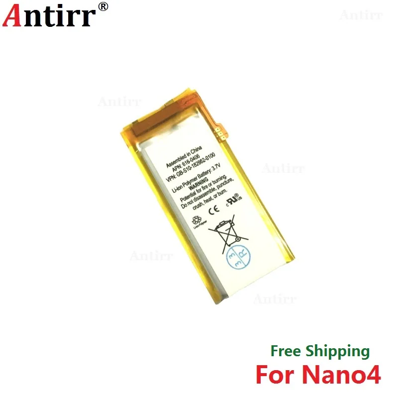 

Antirr Original new Replacement Battery For ipod Nano4 4G 4th Generation MP3 Li-Polymer Rechargeable Nano 4 616-0406 Batteries