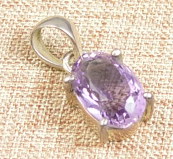 

Genuine Amethyst Pendant 100% 925 Sterling Silver Jewelry 26 mm AP2090