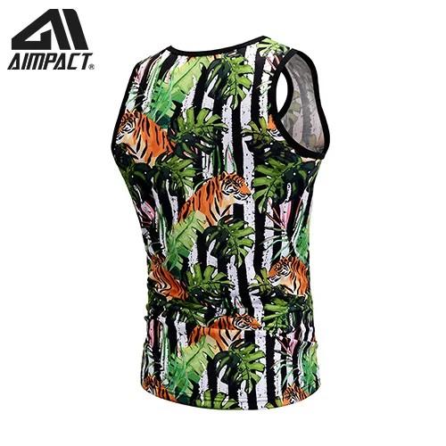 Aimpact 3D принт модные майки для мужчин повседневные Хип-хоп летние рубашки без рукавов праздничные пляжные топы от ampact AM1100 - Цвет: Смешанный цвет