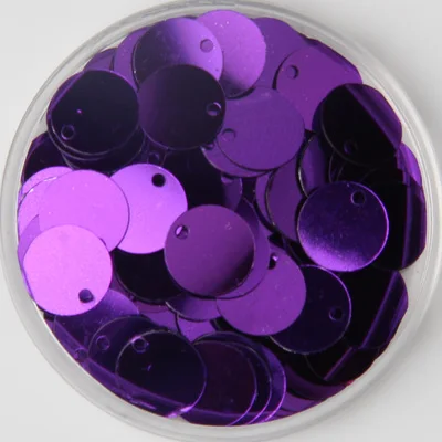 ISequins 120 шт./упак. 15 мм с блестками с плоской задней частью с 1 боковое отверстие пайетки для шитья на год свадебные ремесла живота платье аксессуары «сделай сам» - Цвет: Dark Purple