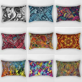 

Hot sale beauty flowers pillow case creative pretty case rectangle pillow cases home creative color pillow covers 50*30cm