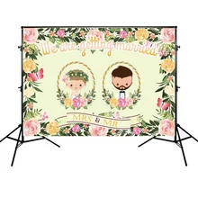 Getting Married Backdrop Photography Wedding Banners Background Colorful Rose Backdrops Props for Wedding Video