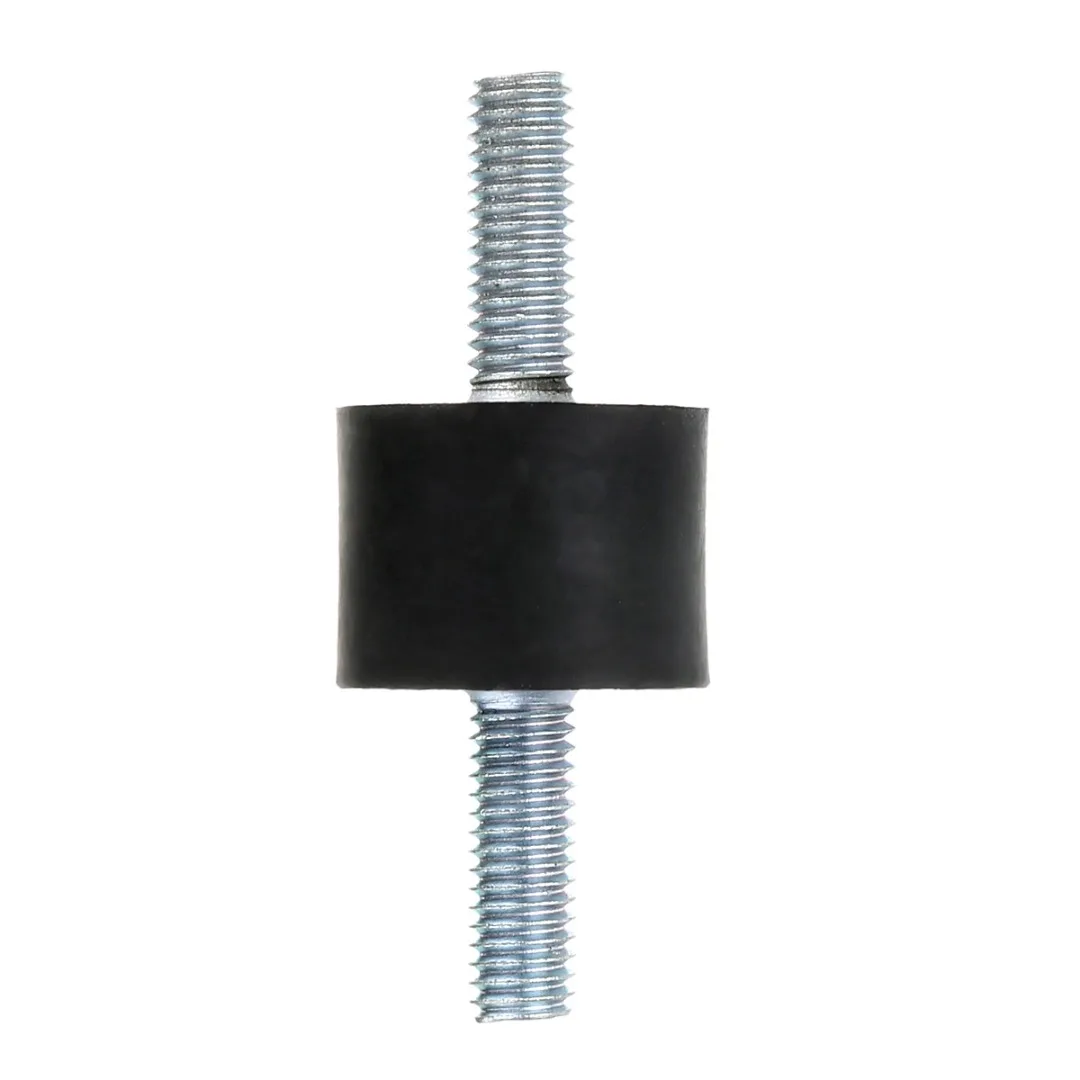 5pcs M6 Anti Vibration Rubber Mounts Isolators Bobbins Silentblock 15mm Height 20mm Diameter Black Silver