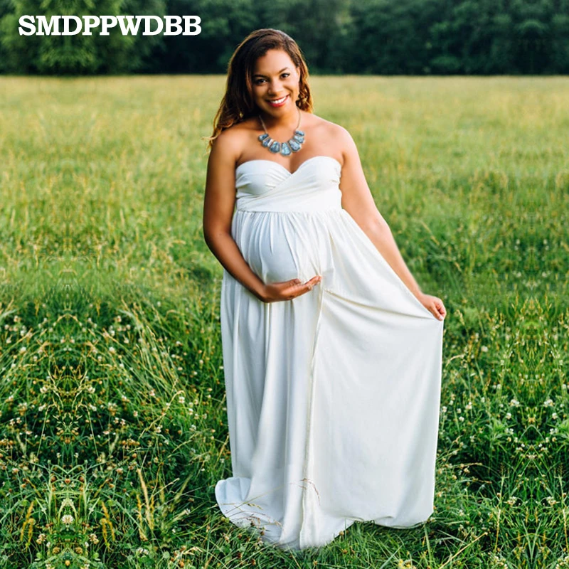 plus size white maternity maxi dress