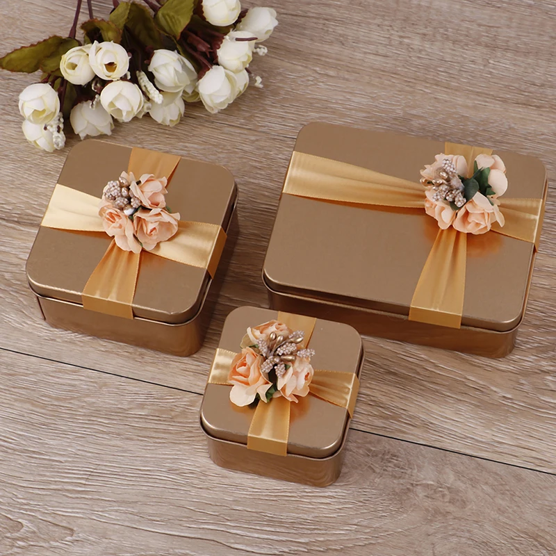 Золотая коробка для душевных конфет, Подарочная коробка, свадебный подарок, подарок на день рождения, Рождество, подарок на день Святого Валентина