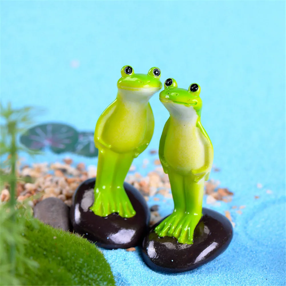 Cute Animal Frog Home Micro Fairy Garden Gnomes Figurines Kawaii Miniatures/terrarium Dollhouse Decor Ornaments DIY Accessories