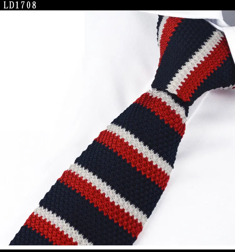 New Arrive Men's Knitting polyester woven ties Classic Neckties Fashion Plaid Mans Tie for wedding