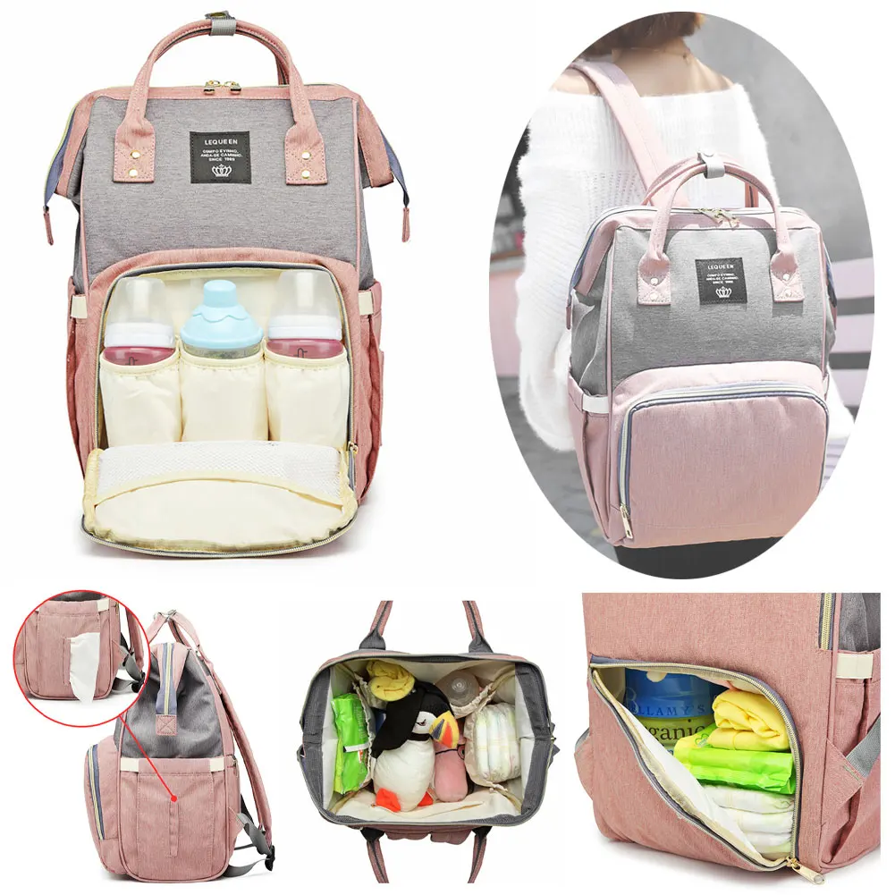 LEQUEEN сумки для подгузников модная детская сумка для подгузников для коляски водонепроницаемые детские сумки для мамы рюкзак для мамы и папы рюкзак для подгузников