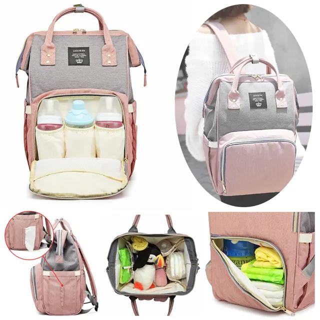 Lequeen diaper bags fashion baby bag stroller diaper bag waterproof baby bags for mom backpack for mom and daddy diaper backpack