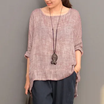 

ZANZEA 2020 Spring Women Blouses Crew Neck Long Sleeve Tops Casual Blusas Loose High Low Shirts Plus Size M 5XL Baggy Pullover