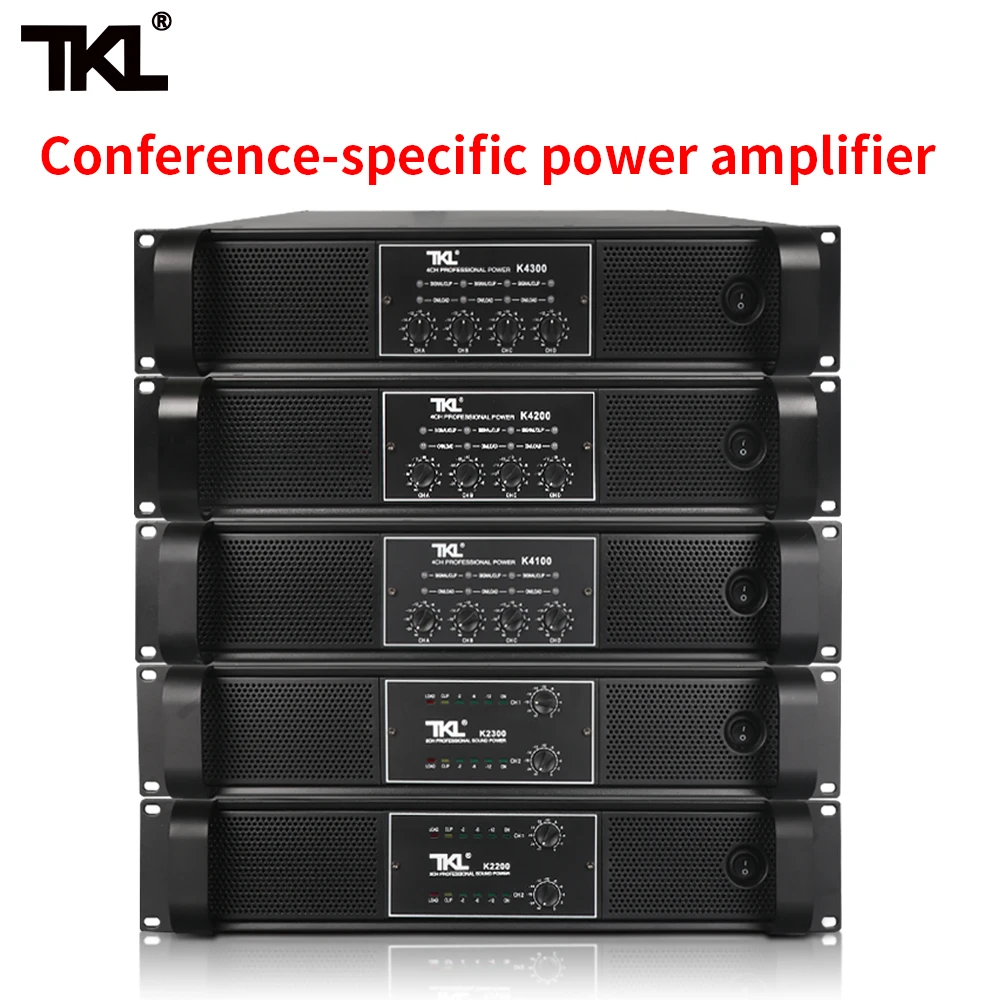 TKL 4 Channel Amplifier 800W X4 Conference Amplifier Audio Professional Power Amplifier Switching Power Supply HIFI