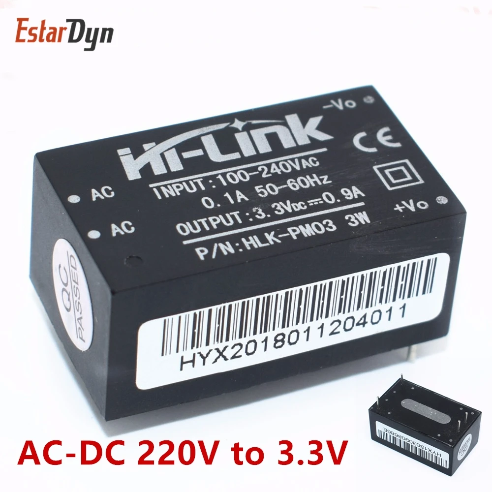 10pcs/lot HLK PM03 AC DC 220V to 3.3V mini power supply module,intelligent household switch