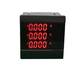 Rofessional измеритель тока трехфазный многофункциональная цифровой панельный Амперметр диапазон 0-5A панель измеритель тока монитор тестер