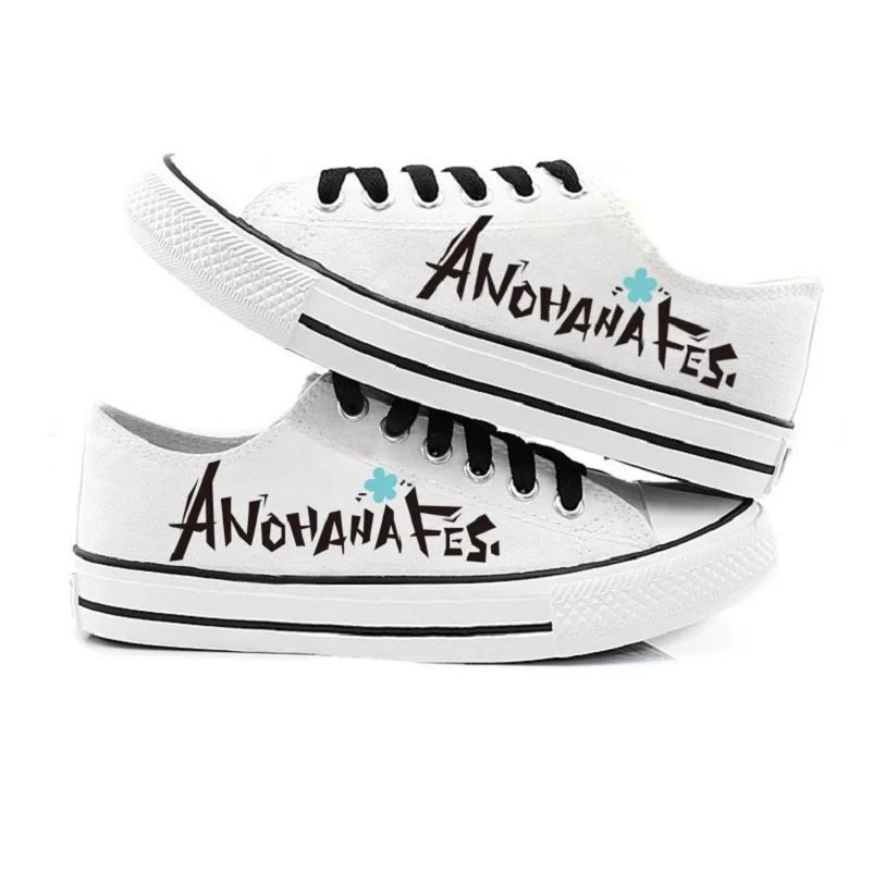 High-Q Unisex Anime Cos Anohana Fes Honma Meiko Casual Canvas Shoes plimsolls