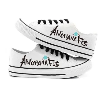 

High-Q Unisex Anime Cos Anohana Fes Honma Meiko Casual Canvas Shoes plimsolls