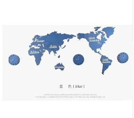 Деревянная Карта мира, домашний декор, настенные часы для гостиной, креативная 3D Карта мира, декоративный дизайн, большие будильники, настенные наклейки