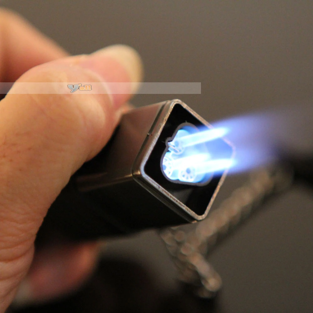 Free Shipping Windproof Refillable Butane Cigarette Cigar Lighter Triple Jet Flame Gift High Quality-13008842 | Дом и сад